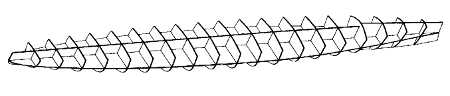 model boat hull frame for egg-crate method