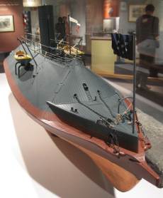 stem view of css virginis model at hampton roads naval museum photo