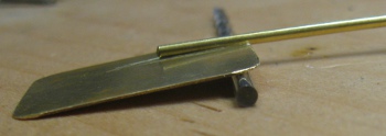 another view of rudder before soldering