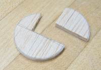 lower balsa disc cut to shape