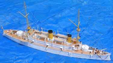 uss olympia finished model broadside bird's eye view photo