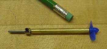home made model boat propeller shaft