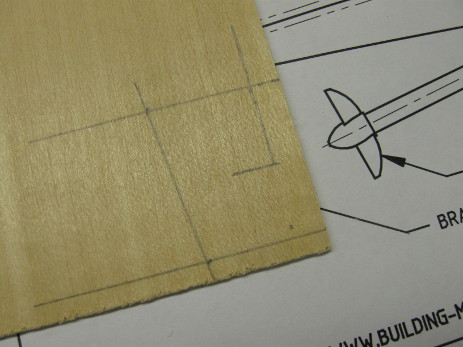 RC Cabin Cruiser rudder shape transferred to basswood