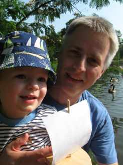 two model boat builders