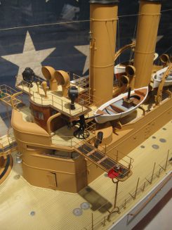 uss maine bridge detail, model at hampton roads naval museum, photo